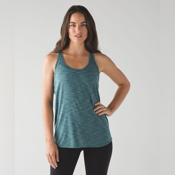 Lululemon Essential Tank Heathered Deep Green size 8 - Picture 2 of 5